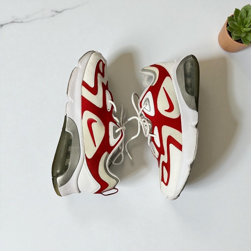 Nike‎ Air Max 200 AQ2568-100 White Red Men's Athletic Shoes Size 13 - Picture 2 of 9